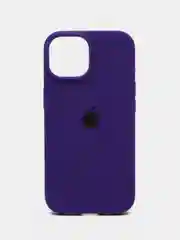 Фиолетовый чехол Silicone Case для iPhone 15, 15 Plus, 15 Pro, 15 Pro Max, Ultra с закрытым низом