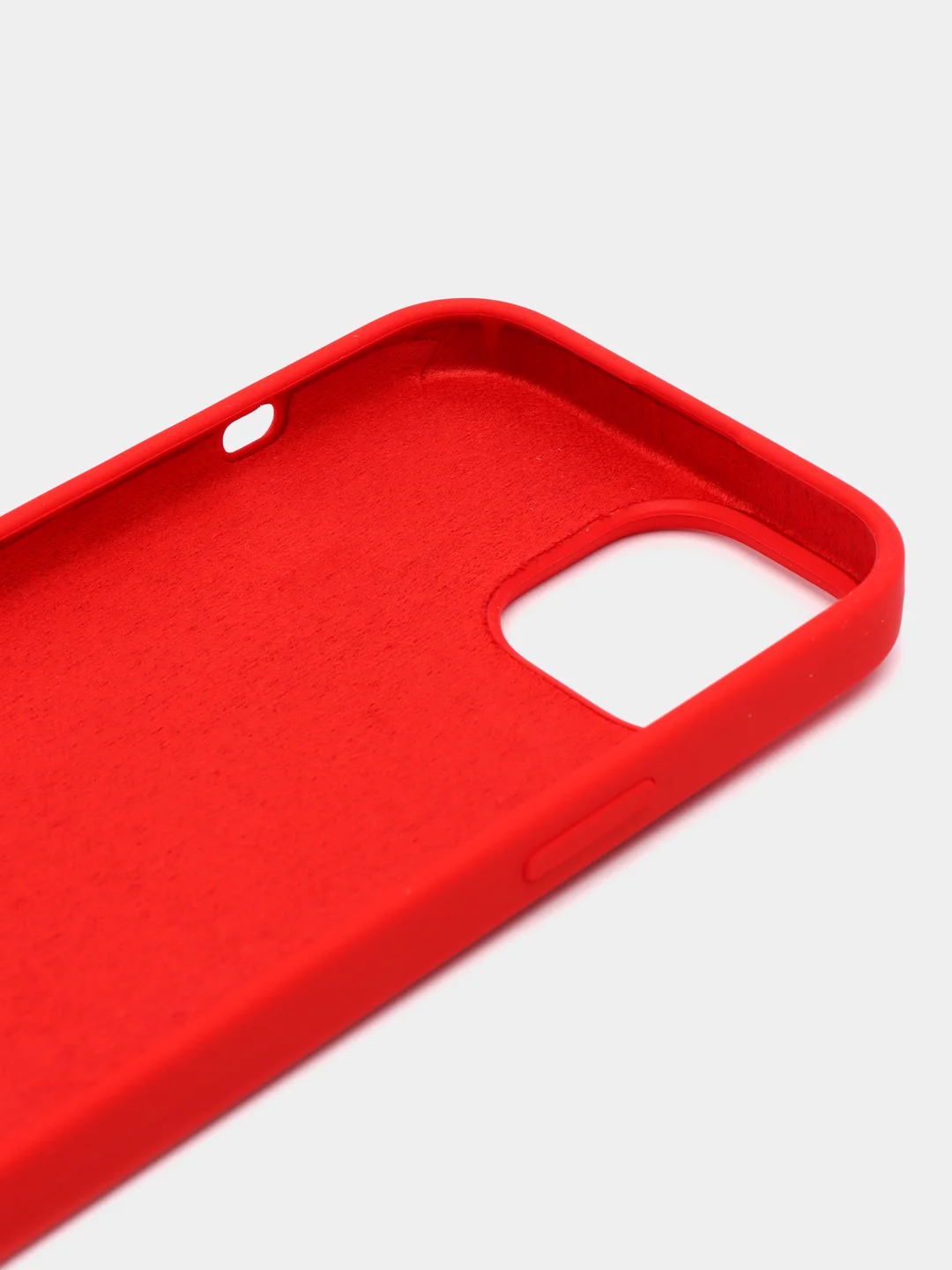 Красный чехол Silicone Case для iPhone 15, 15 Plus, 15 Pro, 15 Pro Max, Ultra с закрытым низом