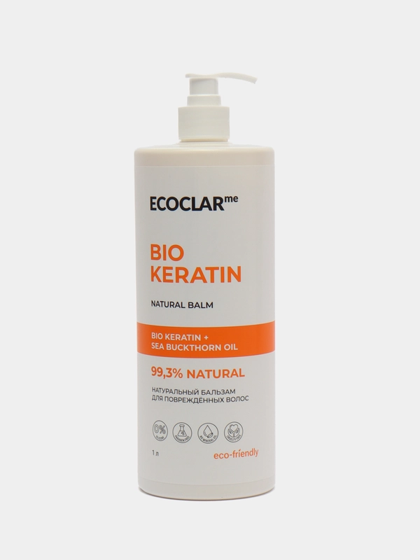 ECOCLARme / Натуральный бальзам с кератином для поврежденных волос, 1000 мл