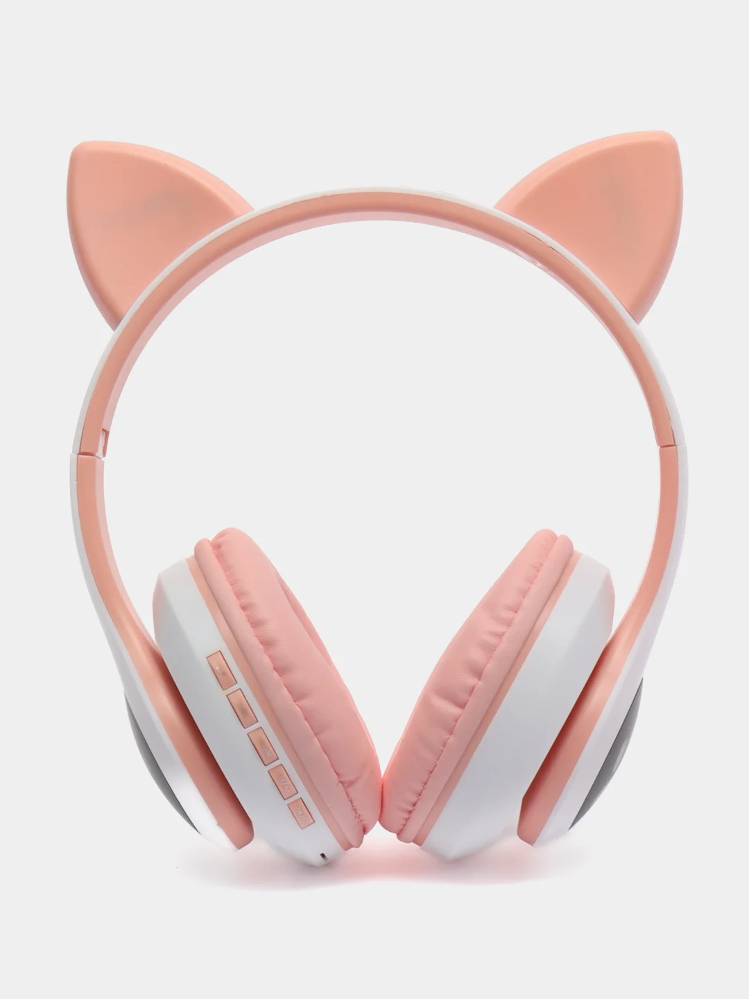 Розовый наушники детские Cat Ear беспроводные, светящиеся, с ушками