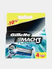 Сменные кассеты для бритья  Mach3 Turbo, 4 шт