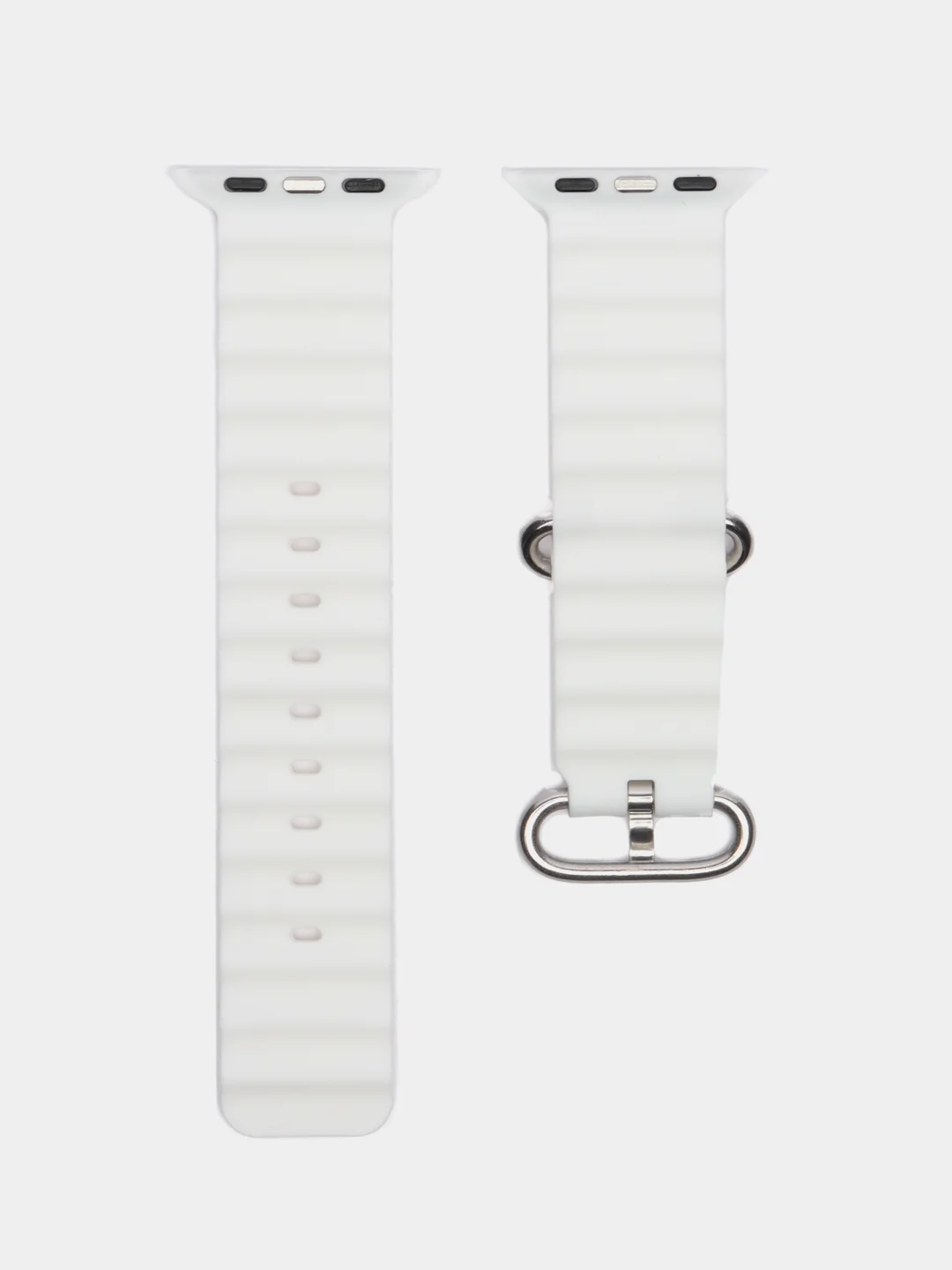 Белый браслет ремешок ребристый Ocean Band для Apple Watch X22 pro, X7 Pro, T200 plus, M16, HW22