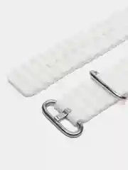 Белый браслет ремешок ребристый Ocean Band для Apple Watch X22 pro, X7 Pro, T200 plus, M16, HW22