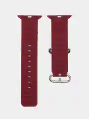 Бордовый браслет ремешок ребристый Ocean Band для Apple Watch X22 pro, X7 Pro, T200 plus, M16, HW22