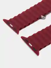 Бордовый браслет ремешок ребристый Ocean Band для Apple Watch X22 pro, X7 Pro, T200 plus, M16, HW22