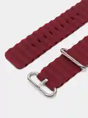 Бордовый браслет ремешок ребристый Ocean Band для Apple Watch X22 pro, X7 Pro, T200 plus, M16, HW22