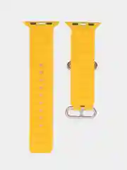 Желтый браслет ремешок ребристый Ocean Band для Apple Watch X22 pro, X7 Pro, T200 plus, M16, HW22
