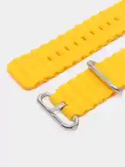 Желтый браслет ремешок ребристый Ocean Band для Apple Watch X22 pro, X7 Pro, T200 plus, M16, HW22