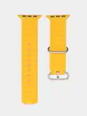 Желтый браслет ремешок ребристый Ocean Band для Apple Watch X22 pro, X7 Pro, T200 plus, M16, HW22