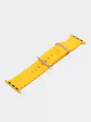 Желтый браслет ремешок ребристый Ocean Band для Apple Watch X22 pro, X7 Pro, T200 plus, M16, HW22