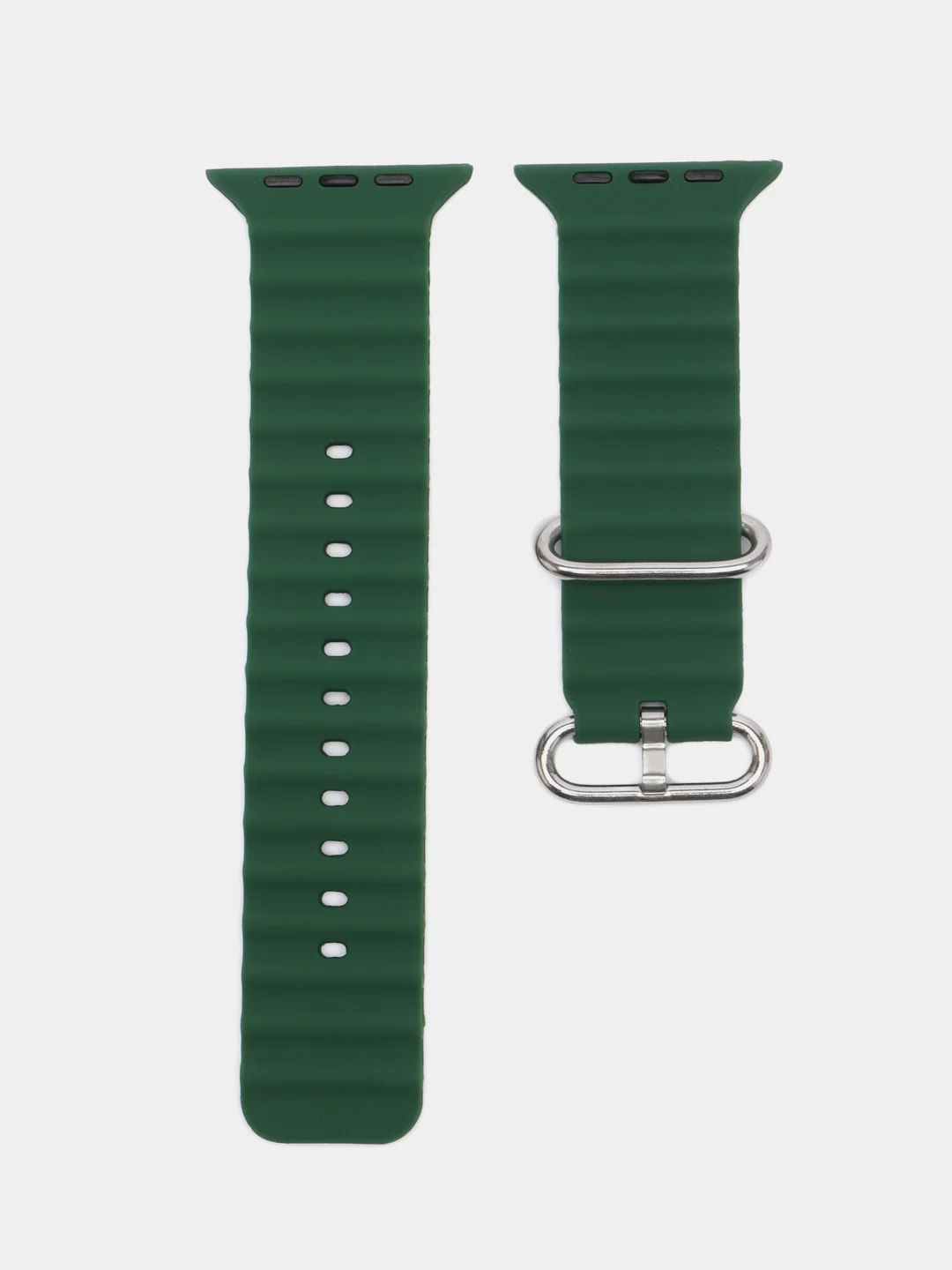 Зеленый браслет ремешок ребристый Ocean Band для Apple Watch X22 pro, X7 Pro, T200 plus, M16, HW22