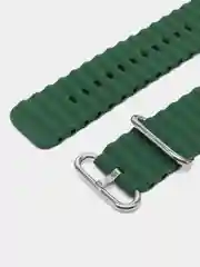 Зеленый браслет ремешок ребристый Ocean Band для Apple Watch X22 pro, X7 Pro, T200 plus, M16, HW22