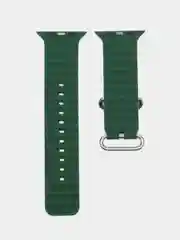Зеленый браслет ремешок ребристый Ocean Band для Apple Watch X22 pro, X7 Pro, T200 plus, M16, HW22