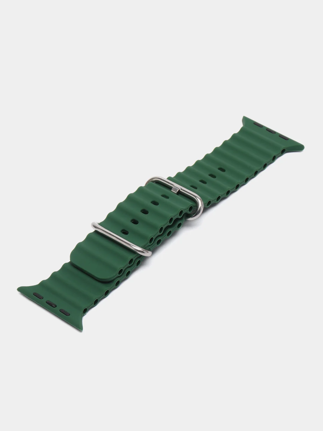 Зеленый браслет ремешок ребристый Ocean Band для Apple Watch X22 pro, X7 Pro, T200 plus, M16, HW22