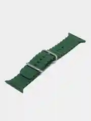 Зеленый браслет ремешок ребристый Ocean Band для Apple Watch X22 pro, X7 Pro, T200 plus, M16, HW22