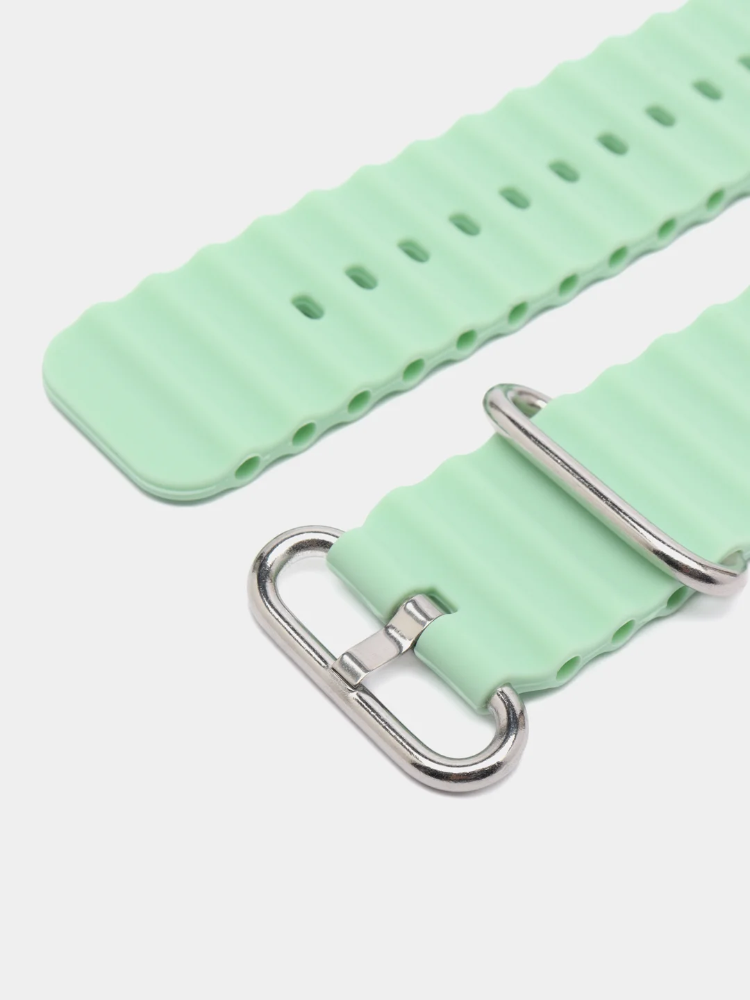 Мятный браслет ремешок ребристый Ocean Band для Apple Watch X22 pro, X7 Pro, T200 plus, M16, HW22