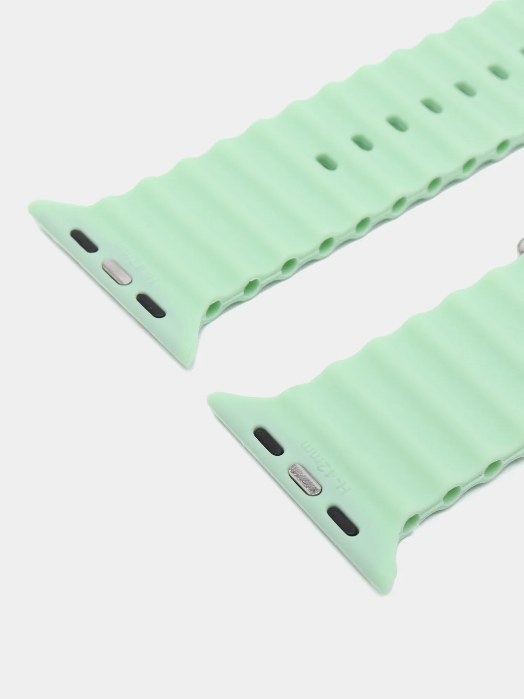 Мятный браслет ремешок ребристый Ocean Band для Apple Watch X22 pro, X7 Pro, T200 plus, M16, HW22
