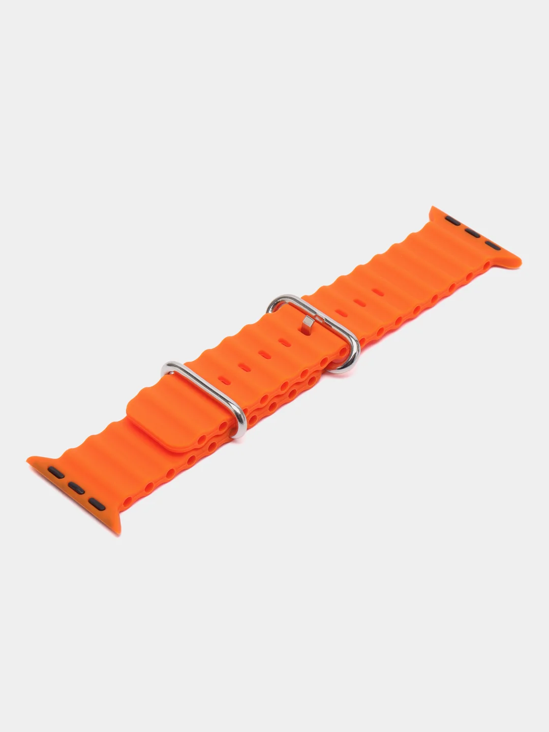 Оранжевый браслет ремешок ребристый Ocean Band для Apple Watch X22 pro, X7 Pro, T200 plus, M16, HW22
