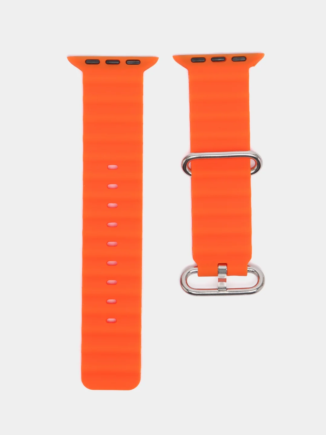 Оранжевый браслет ремешок ребристый Ocean Band для Apple Watch X22 pro, X7 Pro, T200 plus, M16, HW22