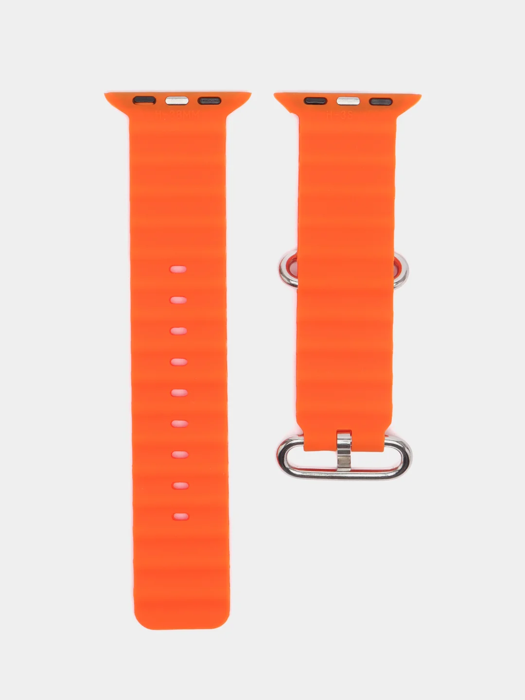 Оранжевый браслет ремешок ребристый Ocean Band для Apple Watch X22 pro, X7 Pro, T200 plus, M16, HW22