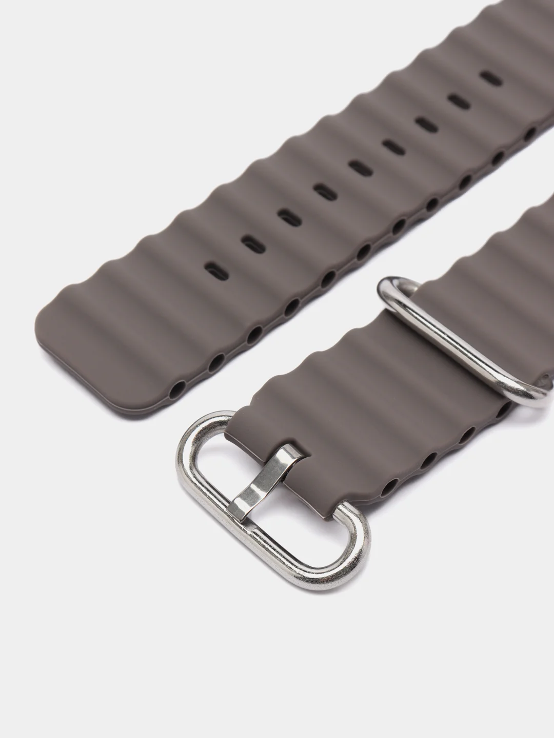 Тёмно-серый браслет ремешок ребристый Ocean Band для Apple Watch X22 pro, X7 Pro, T200 plus, M16, HW22