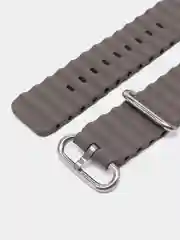 Тёмно-серый браслет ремешок ребристый Ocean Band для Apple Watch X22 pro, X7 Pro, T200 plus, M16, HW22