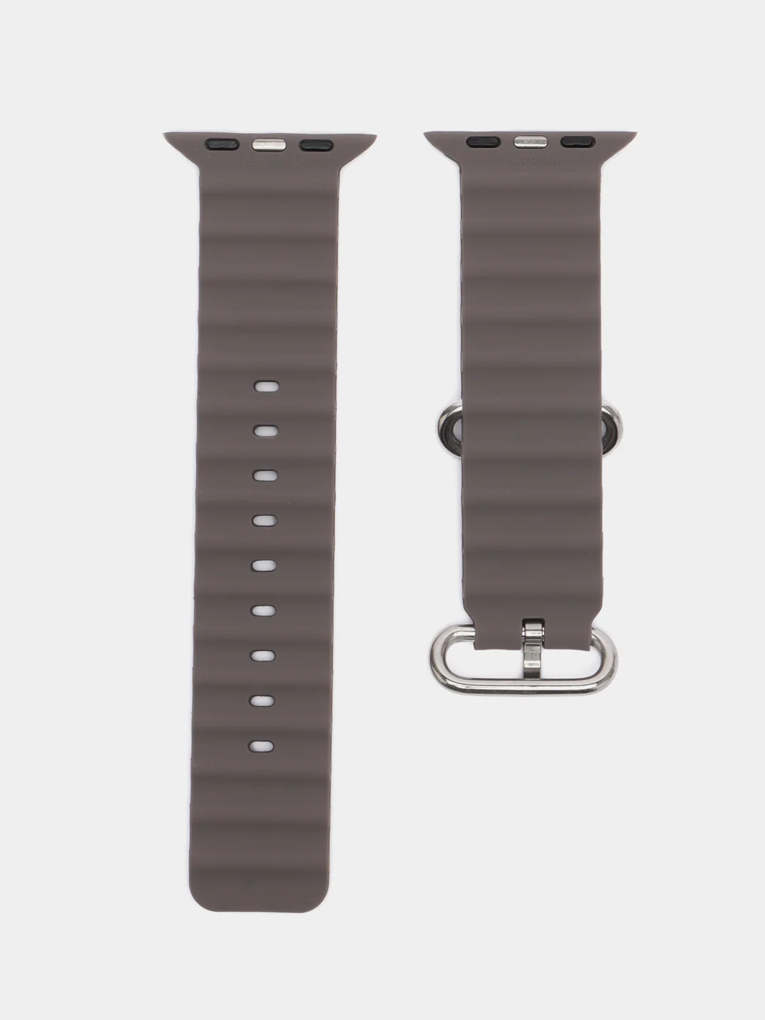 Тёмно-серый браслет ремешок ребристый Ocean Band для Apple Watch X22 pro, X7 Pro, T200 plus, M16, HW22