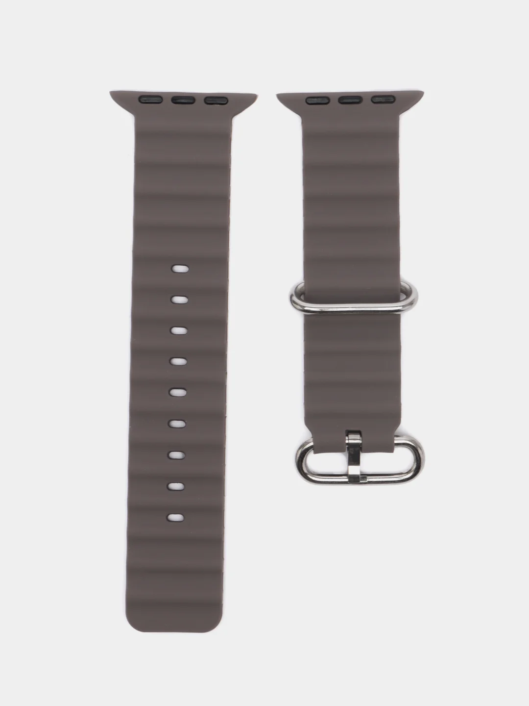 Тёмно-серый браслет ремешок ребристый Ocean Band для Apple Watch X22 pro, X7 Pro, T200 plus, M16, HW22