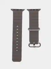 Тёмно-серый браслет ремешок ребристый Ocean Band для Apple Watch X22 pro, X7 Pro, T200 plus, M16, HW22
