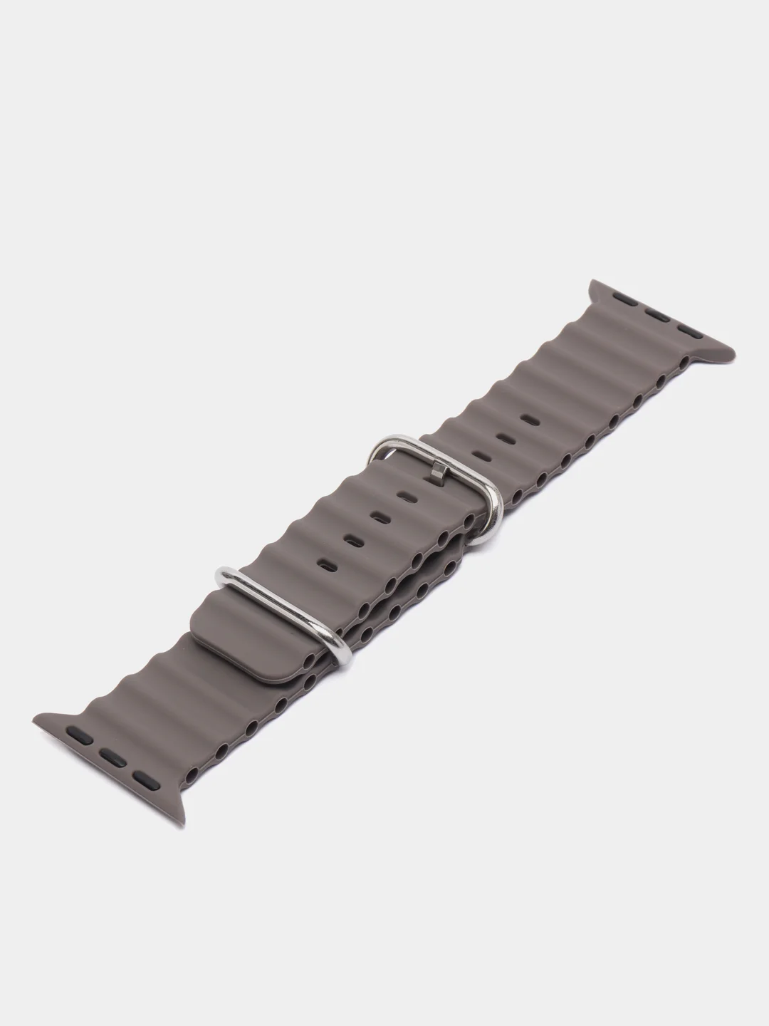 Тёмно-серый браслет ремешок ребристый Ocean Band для Apple Watch X22 pro, X7 Pro, T200 plus, M16, HW22