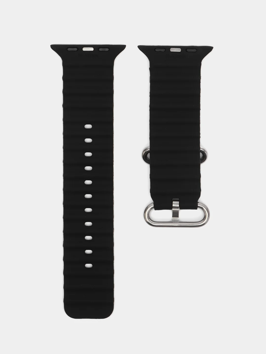Черный браслет ремешок ребристый Ocean Band для Apple Watch X22 pro, X7 Pro, T200 plus, M16, HW22