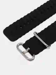 Черный браслет ремешок ребристый Ocean Band для Apple Watch X22 pro, X7 Pro, T200 plus, M16, HW22