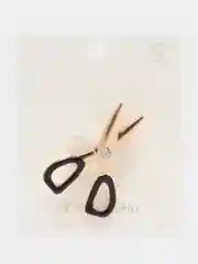 Желтый брошь "Ножницы"