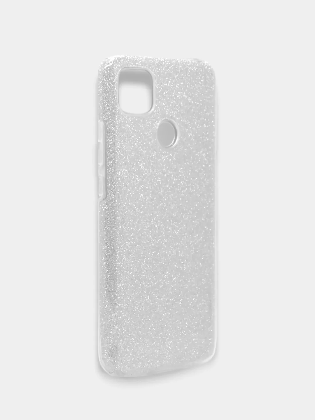 Серебряный чехол блестящий Xiaomi Redmi 9C, Redmi 9C NFC, Redmi 10A, Poco C3, накладка с блёстками