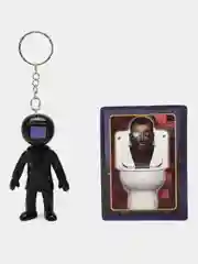 Черный брелок фигурка Skibidi toilets Скибиди туалеты