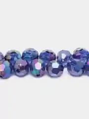 Индиго бусины прозрачные, граненые, для рукоделия и плетения, 6, 8, 10 мм