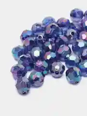 Индиго бусины прозрачные, граненые, для рукоделия и плетения, 6, 8, 10 мм