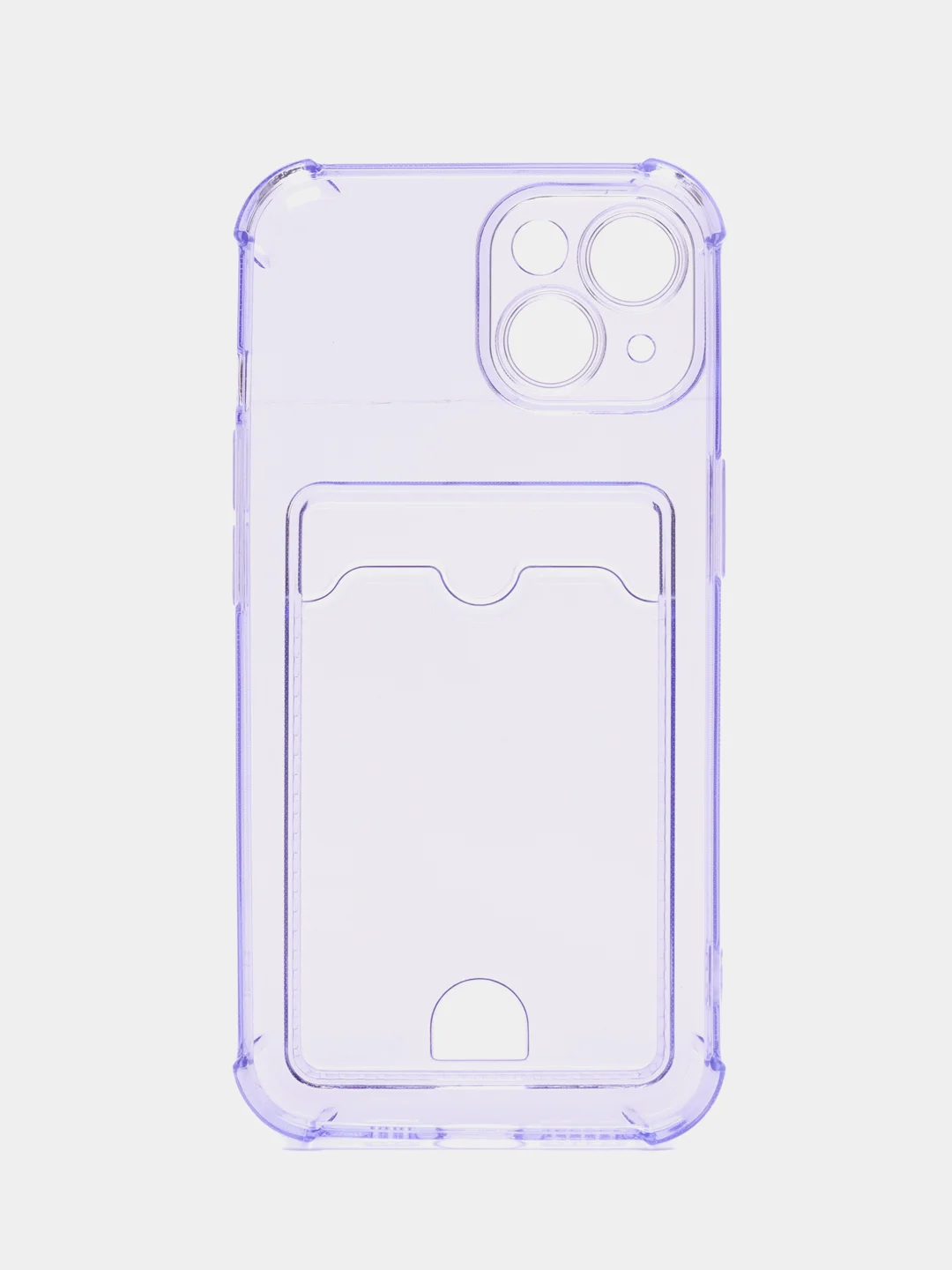 Голубой чехол для iPhone 7/8/SE 2020/X/XS/XR/12/13/14/15 Pro Max, прозрачный, с карманом для карты
