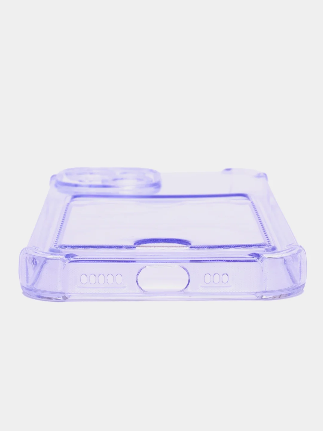 Голубой чехол для iPhone 7/8/SE 2020/X/XS/XR/12/13/14/15 Pro Max, прозрачный, с карманом для карты