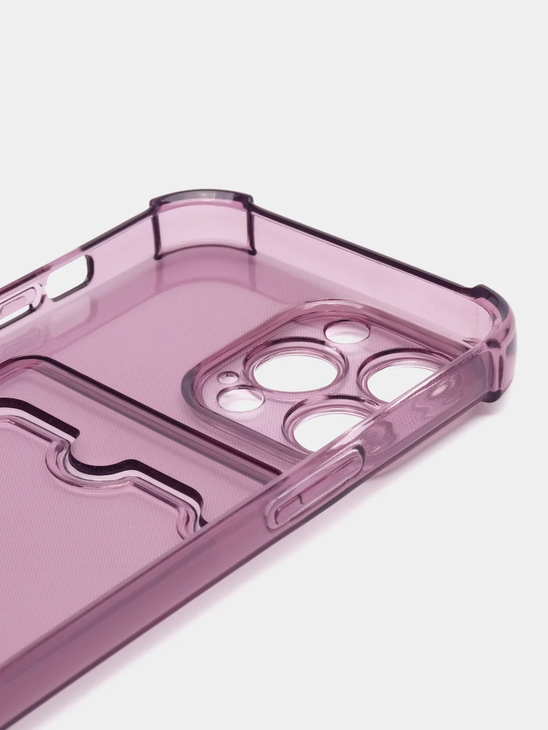 Розовый чехол для iPhone 7/8/SE 2020/X/XS/XR/12/13/14/15 Pro Max, прозрачный, с карманом для карты