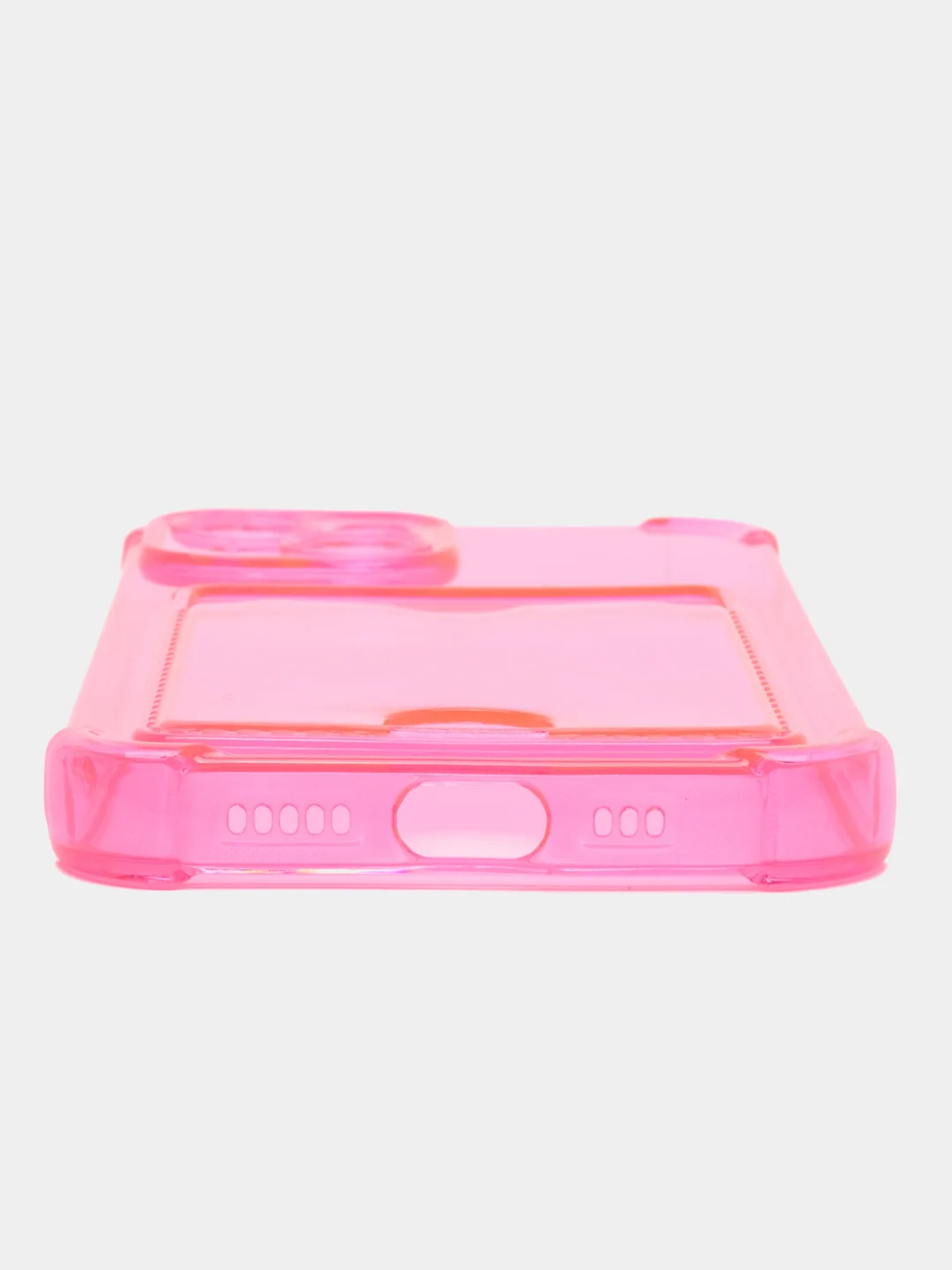 Фуксия чехол для iPhone 7/8/SE 2020/X/XS/XR/12/13/14/15 Pro Max, прозрачный, с карманом для карты