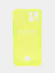Лимонный чехол для iPhone 7/8/SE 2020/X/XS/XR/12/13/14/15 Pro Max, прозрачный, с карманом для карты