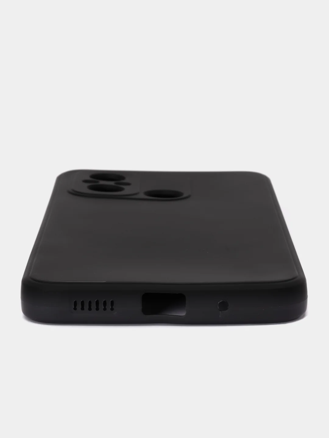 Угольный чехол для Xiaomi Redmi 12C (Сяоми Редми 12С), силиконовый, матовый