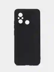 Угольный чехол для Xiaomi Redmi 12C (Сяоми Редми 12С), силиконовый, матовый