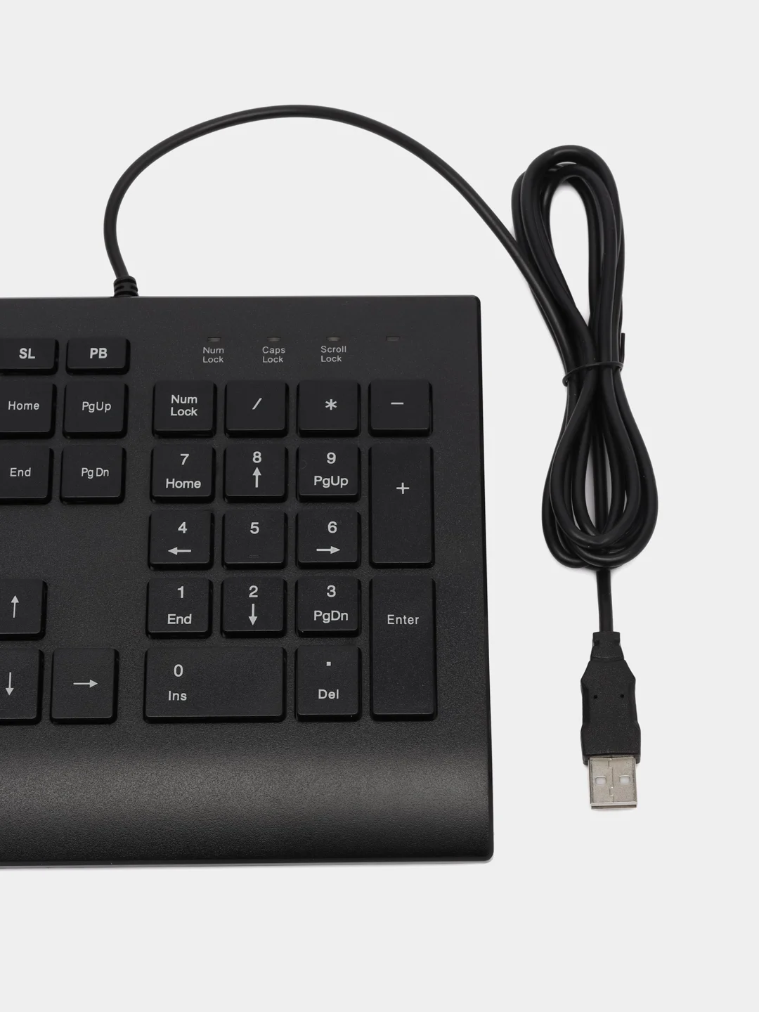 Клавиатура SunWind SW-KB300, USB, c подставкой для запястий, черный