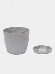 Серый кашпо / горшок для цветов с поддоном, Дюна Idea