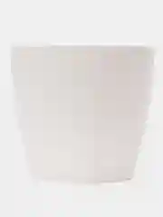 Белый кашпо / горшок для цветов с поддоном, Дюна Idea