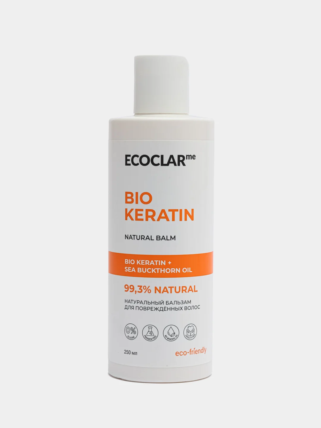 ECOCLARme / Натуральный бальзам с кератином для поврежденных волос 250 мл