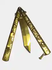 Горчичный нож бабочка острая, учебная, расческа