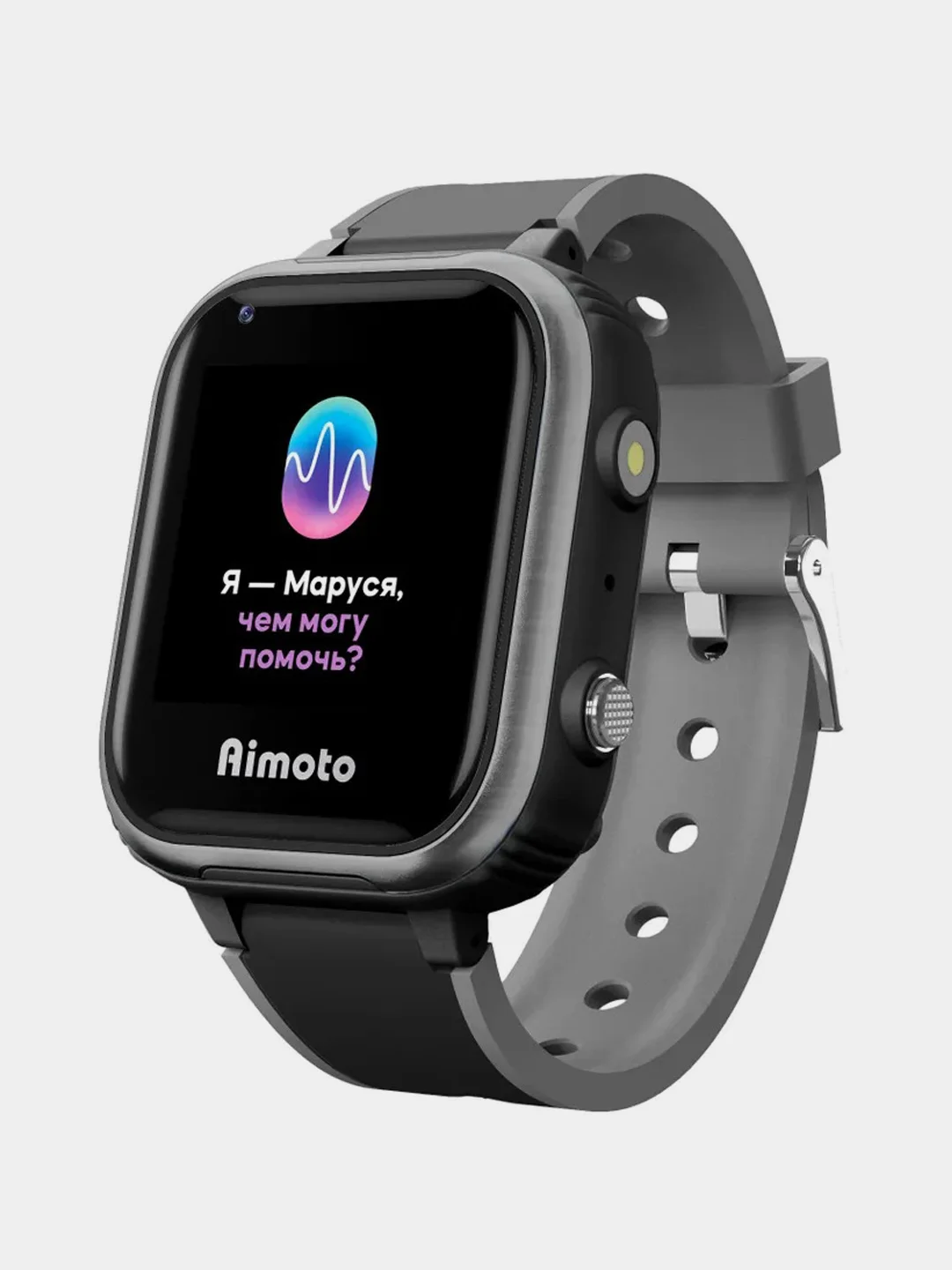 Черный детские смарт-часы Aimoto IQ 4G с голосовым помощником Маруся